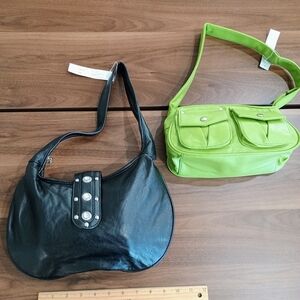 2 Vegan Leather Women's Handbag Set